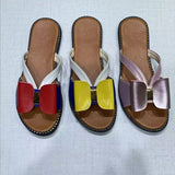 Breakj Breathable Ladies Casual Sandals Flat Bow Bow