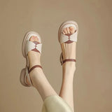 Breakj Summer 2024 New Casual Simple Platform Open-Toe Roman Women's