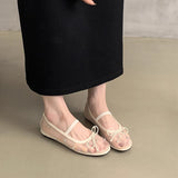 Breakj Net Shoes Women Breathable Shoes Korean Temperament Fairy Hollow Single Shoes Female Flat Soles Pedal Mary Treasure