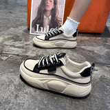 Mujer 2024 Women Vulcanized Shoes Platform Casual Sneakers Fashion Lace Up Outdoor Sport Running Comfortable