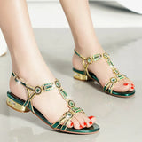Flat-Bottomed Water Drill Sandals Women's Bohemian Sandals Foreign Style Fashion Women's Sandals Anti-Skid In The Summer Of