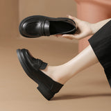 Breakj Platform Loafer Women's 2023 New High Heel Small Leather Shoes British Style With Thick Heel Soft Sole Single Shoes