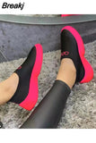 Vulcanize Shoes Sneakers Women Shoes Ladies Slip-On Solid Color Sneakers Female Sport Mesh Casual Shoes Women plus Size