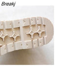 Women's Bottomed Flat Boots, Soft Bottom Comfortable Woollen Line Boots,handmade Institute Women's Boots