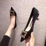 Spring New Women Bridal Shoes Wedding Shoes Faux Silk Satin Rhinestone Crystal Woman Pumps Stiletto Sapato