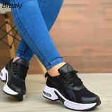 Sneakers Spring and Autumn New Lace Up Wedge Platform Shoes 2022 Ladies Outdoor Fashion Air Cushion Casual Running
