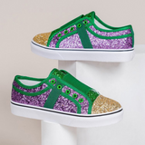 Tenis Feminino Spring New Large Casual Women Shoe Lowtop Color Contrast Sequins Canvas Shoe Flat Heel Sneaker