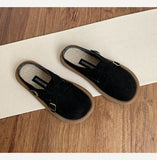 Women's Closed Toe Slippers 2023 New Mules Cotton Breathable Flat Sandals Outdoor Casual Shoes Soft Sole Comfort Ladies