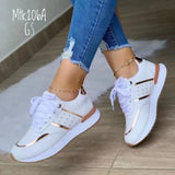 Women Sneakers Casual Shoes Comfortable Mesh Lace-Up Ladies Sport Shoes Wedges Chunky Women's Vulcanized Shoes Females