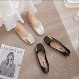 Shoes Women 2023 New Fashion Square Breathable Casual Black Comfortable Work Shoes Soft Large Size Women's Loafers