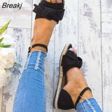Women's Sandals Plus Size 42 43 Flat Sandals Women Shoes Ankle Strap Summer Sandals For Beach Woman Casual