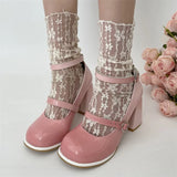 Platform Mary Janes Shoes Women Fashion Shallow Japanese Style Women's Girls High Heel Lolita Shoes for Woman high
