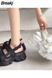 Women Platform Sandals Height Increasing Buckle Summer Beach Shoes Thick Sole Women Sandals Big Size 42 High Heels