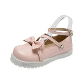 Kawaii lolita Shoes JK Uniform Shoes Mary Janes Shoes Woman lolita dress cosplay Shoes low heel women pink white
