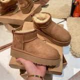 Designer Women's Plush Winter Plush Warm Shoes Unisex Outdoor Waterproof Comfortable Casual Shoes Zapatos De Mujer