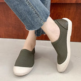 Knit Ballet Flat Slip on Women Loafers Breathable Mesh Single Shoe Comfort Soft Bottom Sneakers Round Toe Shallow