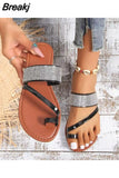 Women's Slippers Summer Ladies Crystal Bling Flip Flops Flats Female Beach Shoes Outdoor Light Casual Slides Fashion 2023