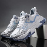 Fashion Breathable Mesh Casual Shoes Men Sneakers Spring Lace Up Platform Men's New Vulcanized Chaussure
