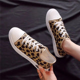Women Classic European Stylish Leopard Spring Lace Up Shoes Lady Casual Comfort Summer Office Party Shoes Sapatos Femininas