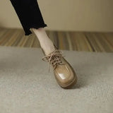 Shoes Ladies Oxfords Women's Clogs Platform Modis British Style Female Footwear Soft 2024 Leather Creepers Cute Cross