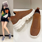 Women's Mesh Breathable Weaven Sneakers Women Light Sneakers Platform Slip on Shoes Female Casual Running Shoes Females