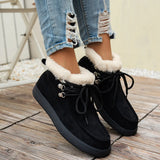 Breakj And Fleece Snow Boots 2024 Winter Warm Thick Size Plus Thick British Short Boots