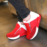 New Women Casual Shoes Height Increasing Breathable Women Sneakers Flats Trainers Shoes Platform On