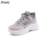 New Warm Winter Sneakers Women's Platform Dad Shoes Casual Women Running Shoes Plush Chunky Sneaker for Woman Trend