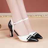 damskie women fashion spring slip on office heels lady cute sweet comfortable high heel shoes female cute shoes