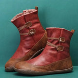 Women Ankle Boots 2023New Autumn Winter Warm Short Plush Boot Female Retro Mix Color Women's Shoes Ladies Outdoor Flat Big