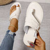 Breakj Summer New Women's Casual Sandals Flat Toe Slippers Large Size Women's