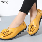 Women Flats 2022 New Fashion Ballet Shoes Moccasins Women Shoes Genuine Leather Loafers Non-slip Ladies Shoes Women Mom