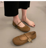 Leather Retro Round Head Metal Buckle Love Shoes Girl Spring 2024 Korean Version Of The New Ugly Cute Mori Shoes