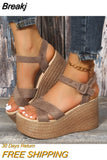Summer New Open-toed Fish Head Fashion Waterproof Platform Waterproof Platform High-heeled Wedge Sandals Women's