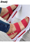 Fashion Wedge Female Platform Buckle Strap Street Summer Outdoor Shoes Punk Beach Wedges Women Sandals Sandalias De