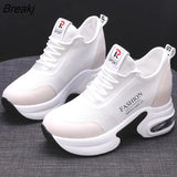 Platform Wedges Women's Sneakers Spring autumn High Quality Mesh Breathable Increased women's shoes Casual Shoes