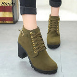 Women Boots 2022 Autumn Winter Boots Female Shoes Brand Ladies Ankle Boots Heels Shoes Woman Suede Leather