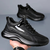 Men genuine Leather Casual Shoes Brand Fashion Sneakers men Black Designer Shoes Soft Men sneakers Mocasine