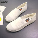 Women's Casual Fashion New Soft Bottom White Shoes Solid Color Shallow Shoes Canvas Shoes Gilrs Sneakers