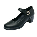 Women Sexy Navy Blue Light Weight Comfort Spring & Summer Buckle Strap High Heel Shoes Lady Casual Party Club Pumps