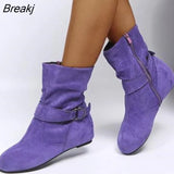 Winter Shoes Women Boots Casual Lightweight Ankle Boots Plus Size Comfortable Soft Bottom Flats Women Couple Botas De