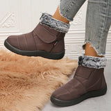 2023 New Waterproof Winter Boots Women Faux Fur Non Slip Snow Boots Woman Warm Thicken Plush Ankle Booties Plus Size