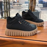 New Winter Plush Small White Shoes for Female Students High Profile Thick Soled Casual Shoes for Women Zapatos De