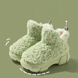 Plush Cotton Shoes Women Winter New Simple Fashionable Plush Warm Fashionable Snow Boots Thick Soled Casual