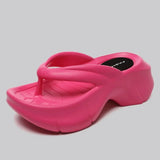 New Wedges Flip Flops for Women Summer Eva Clip Toe Thick Bottom Slippers Woman Non Slip Platform Beach Slides Shoes