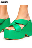 Women Slippers Platform Wedges Flip Flops Summer Casual Cozy Slides Designer Beach Dress Sandals 2023 Fashion Sport Women