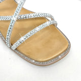 New 2023 Summer Dropship In Stock Women Slipper Sandals Sparkle Crystals Shoes Leisure Flat Comfy Beach Vacation