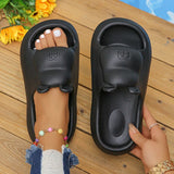 New Cartoon Platform Slippers Woman Eva Thick Bottom Home Slides for Women Soft Sole Anti-Slip Beach Flip Flop Couple