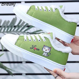 New Spring Tenis Feminino Lace-up White Shoes Woman PU Leather Solid Color Female Shoes Casual Women Shoes