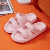 Buckle Thick Platform Slippers Women Home Soft Sole eva Cloud Slides Sandals Woman 2023 Summer Non Slip Beach Flip